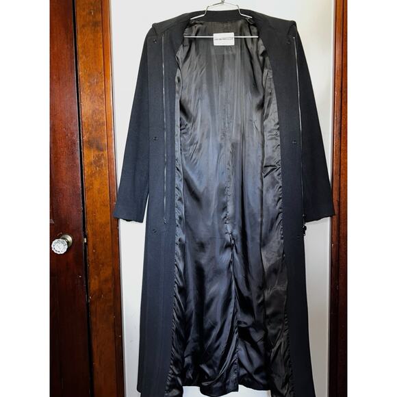 EMPORIO ARMANI GRAY CASHMERE WOOL NYLON FULL LENGTH COAT SIZE 42 IT / 6 US - Picture 3 of 5